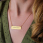 Personalized Wedding Date Roman Numeral Necklace, I Choose You Anniversary Gift, Small Bar Necklace, Roman Numeral Date Necklace, Engagement gift