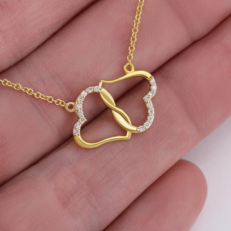 To My Beautiful Wife God Bless The Broken Road That Led Me To You Luxury Solid 10K Gold Heart Necklace