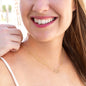 To My Beautiful Wife God Bless The Broken Road That Led Me To You Luxury Solid 10K Gold Heart Necklace