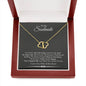 To My Soulmate, You Complete Me, Luxury Solid 10K Gold Heart Necklace | Anniversary Gift Idea