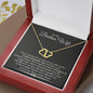 To my Badass Wife, I Love you with All my Heart, Solid 10K Gold Infinity Love Necklace
