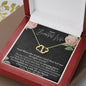 To My Beautiful Wife God Bless The Broken Road That Led Me To You Luxury Solid 10K Gold Heart Necklace