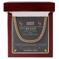 Daddy To Be You Are My Hero from Baby Bump Cuban Link Chain | Daddy To Be Necklace Gift | First Time Dad Gift | New Dad Gift | New Dad Jewelry Gift