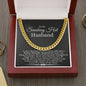 To My Smoking Hot Husband Cuban Link Chain Necklace | Gift for Husband | Christmas Gift for Husband | Anniversary & Birthday Gift