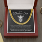 To My Badass Son I Will Always Be Right Here Link Chain Necklace |  Gift From Mom | Christmas, Birthday, & Graduation Gift for Son