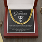 To My Grandson We Will Always Be Right Here Link Chain Necklace |  Gift From Grandma |  Christmas, Birthday, & Graduation Gift for Grandson