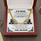 To My Trucker Brother Stay Safe Cuban Chain  Necklace| Christmas, Birthday Gift from Sister | Gift To Trucker Brother from Your Sister