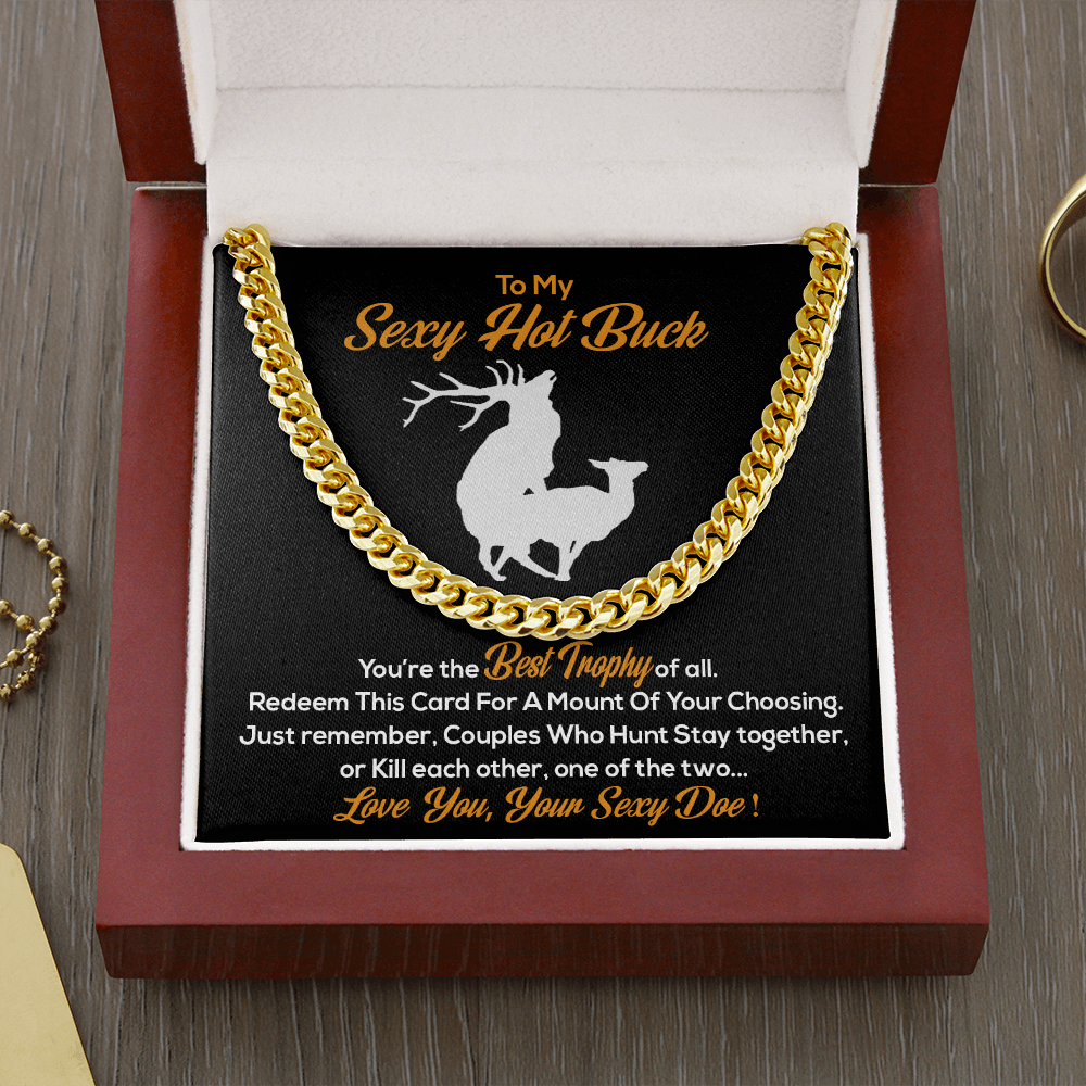 To My Sexy Hot Buck, You're The Best Trophy Chain Link | Outdoors, Hunting Boyfriend, Husband Gift | Valentine's Gift For Him