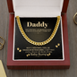 Daddy To Be Merry Christmas From Baby Bump Link Chain Necklace | Gift For First Time Dad | Daddy To be Gift from Baby Bump