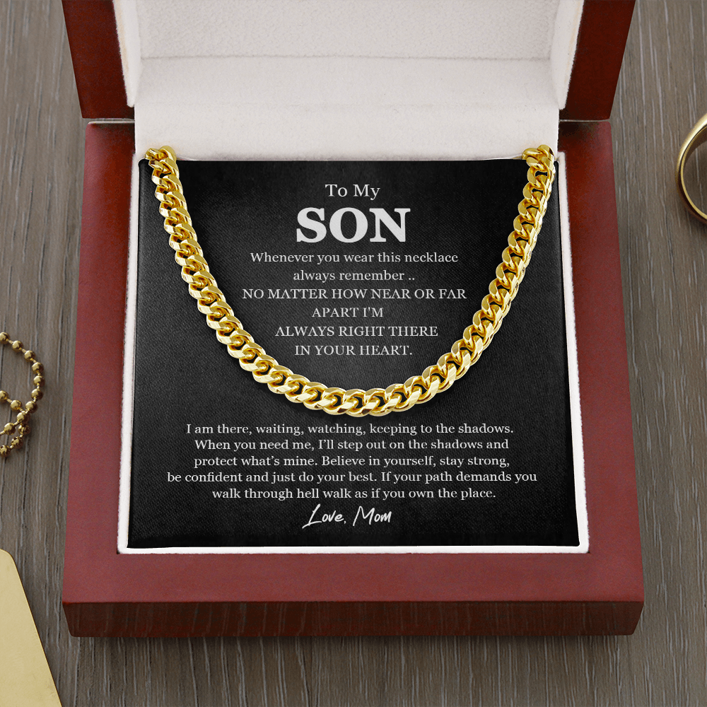Mother To Son Sentimental Chain Necklace Gift, Gift For Son Birthday, Graduation