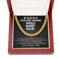 To My Excellent Husband Cuban Chain Link | Birthday Gift For Husband | Anniversary Gift for Man | Husband Funny Gift