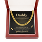 Daddy To Be Merry Christmas From Baby Bump Link Chain Necklace | Gift For First Time Dad | Daddy To be Gift from Baby Bump