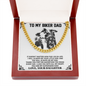 To My Biker Dad Cuban Link Chain Necklace | Gift for Biker Dad| Motorcycle Life | Gift From your Daughter
