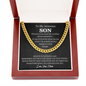 Mother To Son Sentimental Chain Necklace Gift, Gift For Son Birthday, Graduation