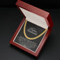 To My Badass Husband Cuban Link Chain Necklace | Gift for Husband | Christmas Gift for Husband | Anniversary & Birthday Gift