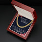 To My Husband from your Army Wife Cuban Link Chain Necklace | Gift for Husband | Army Wife | Long Distance Relationship