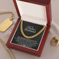 To My Badass Husband Cuban Link Chain Necklace | Gift for Husband | Christmas Gift for Husband | Anniversary & Birthday Gift