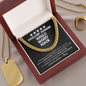 To My Excellent Husband Cuban Chain Link | Birthday Gift For Husband | Anniversary Gift for Man | Husband Funny Gift