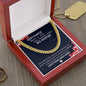 To My Husband from your Army Wife Cuban Link Chain Necklace | Gift for Husband | Army Wife | Long Distance Relationship