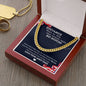 To My Husband from your Army Wife Cuban Link Chain Necklace | Gift for Husband | Army Wife | Long Distance Relationship