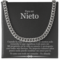 Para Mi Nieto Te Amo Con Todo Mi Corazon Cuban Link Chain Necklace | Regalo Para Nieto | Regalo de Navidad