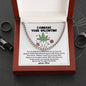 Cannabe Your Valentine 420 Love Link Chain Necklace | Love Funny Humor Stoner Valentine | Valentine's Gift For Him