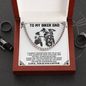 To My Biker Dad Cuban Link Chain Necklace | Gift for Biker Dad| Motorcycle Life | Gift From your Daughter