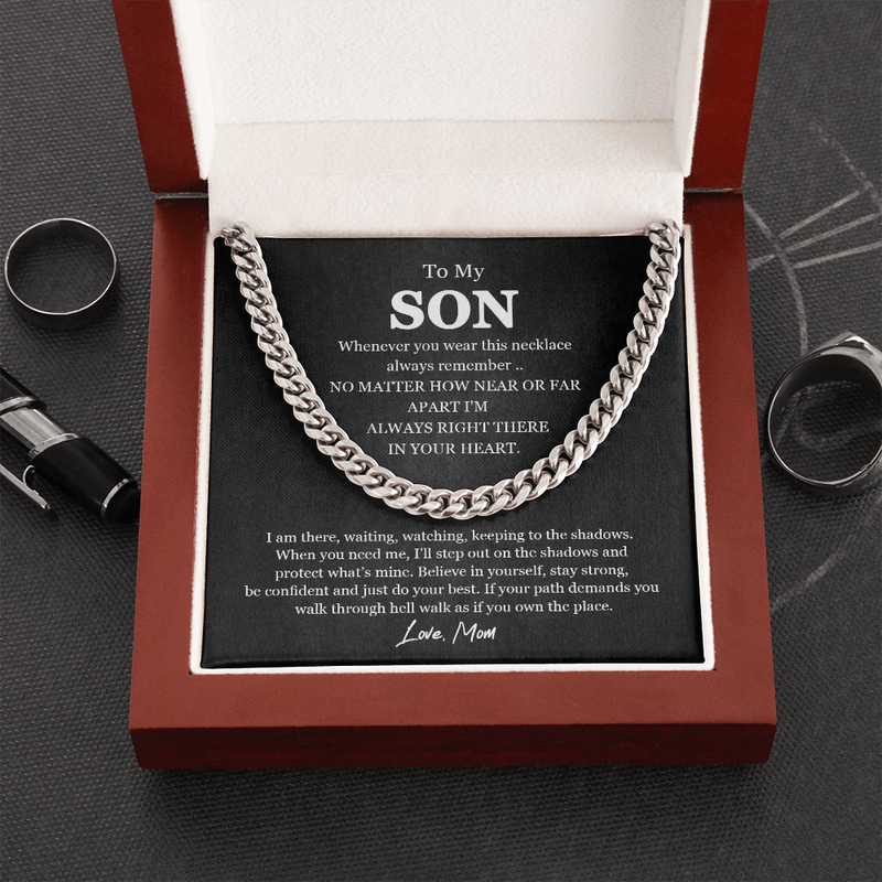 Mother To Son Sentimental Chain Necklace Gift, Gift For Son Birthday, Graduation