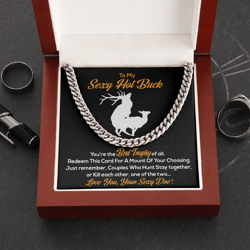 To My Sexy Hot Buck, You're The Best Trophy Chain Link | Outdoors, Hunting Boyfriend, Husband Gift | Valentine's Gift For Him