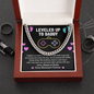 Leveled Up To Daddy I Am New To This Game Of Life Cuban Chain Link Necklace |  First Father's Day |  Baby Bump Gift to Dad