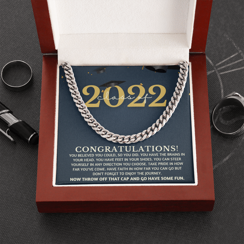 Class of 2022 Graduation Gift Chain, Graduation Gift for Him, College Graduation Gift for Him, Son, Grandon, Brother, High School, Senior Graduation