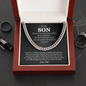 Dad To Son Sentimental Chain Necklace Gift, Gift For Son Birthday, Graduation