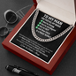 To My Man You Tick All My Boxes Cuban Chain Link | Birthday Gift For Husband | Anniversary Gift for Man | Husband Funny Gift