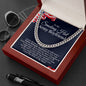 To My Smoking Hot Army Boyfriend Cuban Link Chain Necklace | Gift for Boyfriend | Christmas Gift for Boyfriend | Anniversary & Birthday Gift
