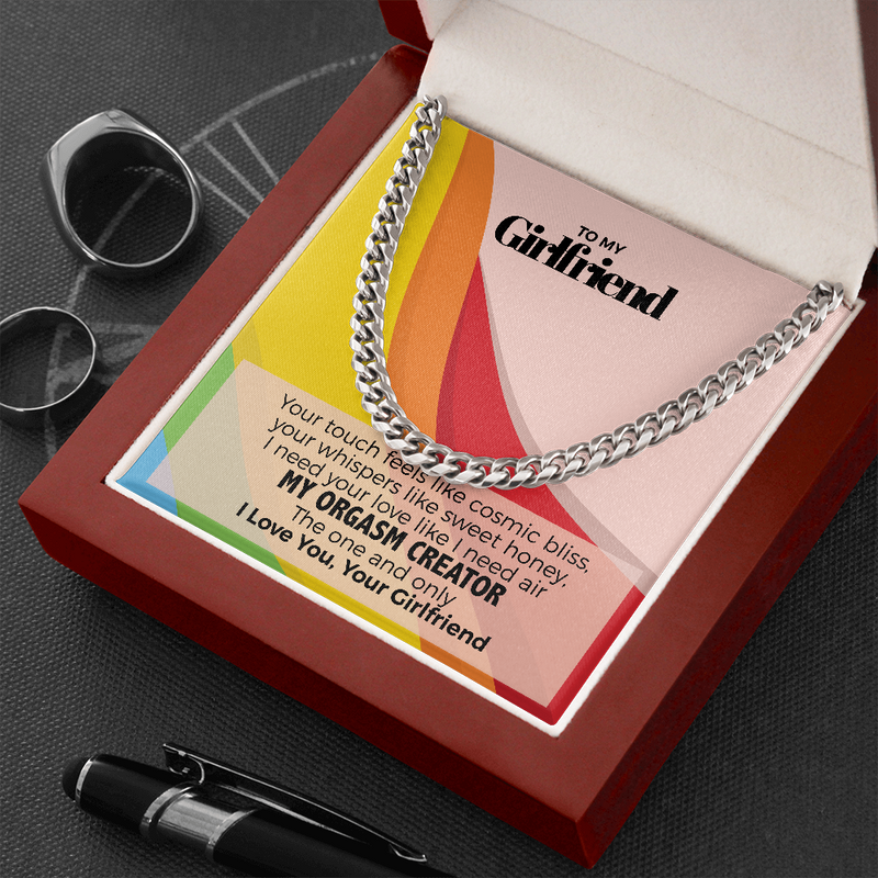 To My Girlfriend Cosmic Bliss Chain Necklace | LGBTQ+ Gift, Lesbian Girlfriend Gift, Valentine's Day Gift, Gift for Her