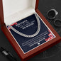 To My Boyfriend from your Army Girlfriend Cuban Link Chain Necklace | Gift for Boyfriend | Army Girlfriend | Long Distance Relationship