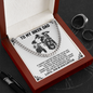 To My Biker Dad Cuban Link Chain Necklace | Gift for Biker Dad| Motorcycle Life | Gift From your Daughter