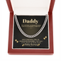 Daddy To Be Merry Christmas From Baby Bump Link Chain Necklace | Gift For First Time Dad | Daddy To be Gift from Baby Bump