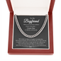 To My Boyfriend We're Closer Because of It All Link Chain Necklace |  Romantic Gift for Boyfriend |  Anniversary & Birthday Gift