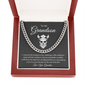 To My Grandson We Will Always Be Right Here Link Chain Necklace |  Gift From Grandma |  Christmas, Birthday, & Graduation Gift for Grandson