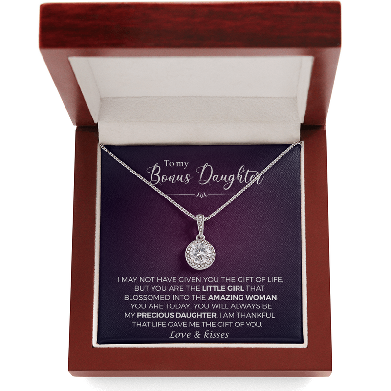To My Bonus Daughter Eternal Hope Necklace| I Will Always Be There for You| Gift for Bonus Daughter from Bonus Mom / Step-Mom / Step-Dad