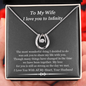 Gift For Wife I Love You To Infinity Lucky In Love Necklace; Anniversary Gift For Wife; Birthday Gift For Wife
