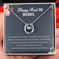 Happy Sweet 16 Rebel Birthday Necklace |  Gift For 16th Birthday | Sweet 16 Birthday Gift