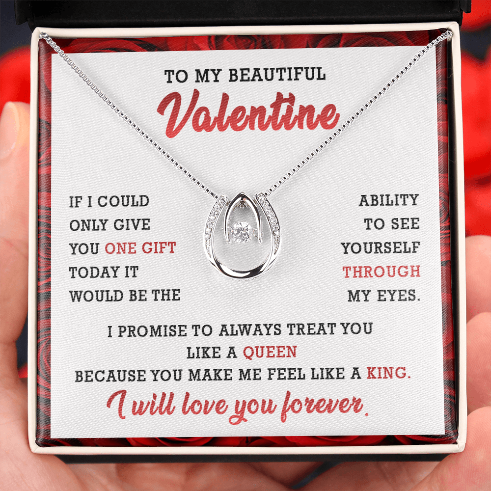 To my Beautiful Valentine Gift from Husband or Boyfriend| Valentines Day Gift for Wife or Girlfriend| To My Valentine Jewelry