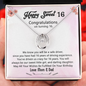 Happy Sweet 16 You Will Always Be Our Little Girl Birthday Necklace | Gift For Daughter's 16th Birthday | Sweet 16 Birthday Gift