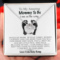 Mommy I Am On The Way Necklace | Mom To Be Gift, Pregnancy Gift for Mom To Be, Mommy Gift From Baby Bump