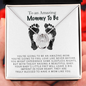 To An Amazing Mommy To Be Necklace | Mom To Be Gift, Pregnancy Gift for Mom To Be, Baby Shower Gift