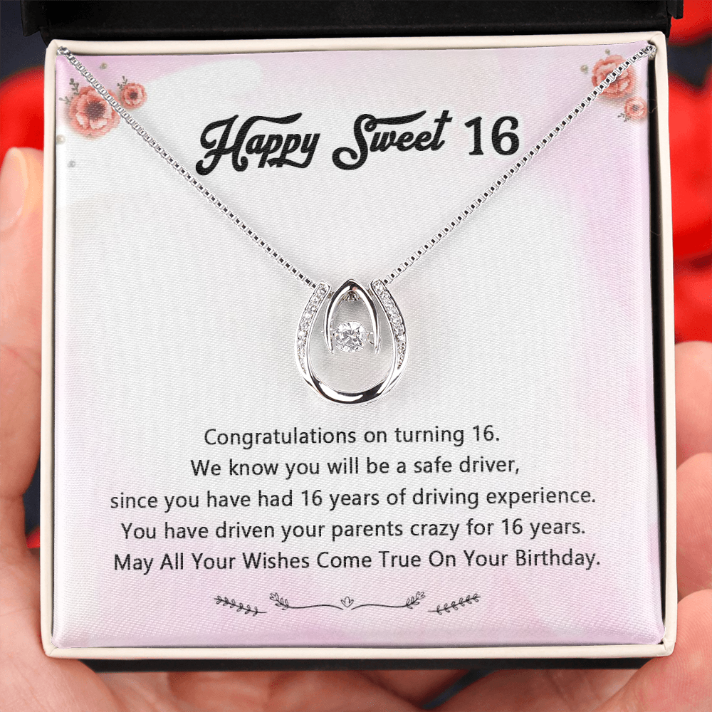 Funny Sweet 16 Birthday Necklace | Gift For Sweet 16th Birthday | Sweet 16 Birthday | Gift for Niece, Granddaughter