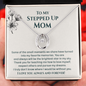 To My Stepped Up Mom Lucky In Love Necklace | Step Mom Necklace, Bonus Mom Gift | Birthday, Mother's Day Gift for Second Mom