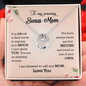 To My Amazing Bonus Mom To My Amazing Bonus Mom, Lucky In Love Necklace Mom Necklace, Present for Stepmom for Mother's Day